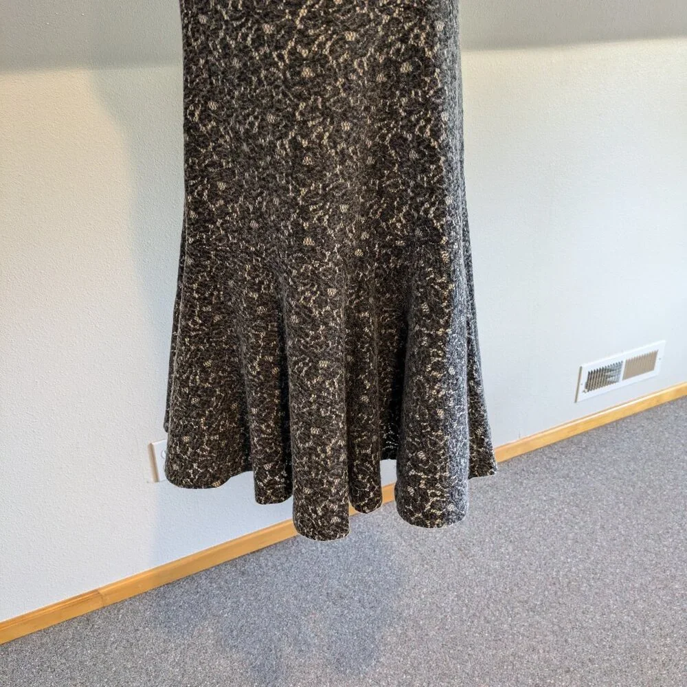 Rebecca Taylor Couquette Bonded Lace Dress Lamb Leather Trim Size 6 - Picture 3 of 16